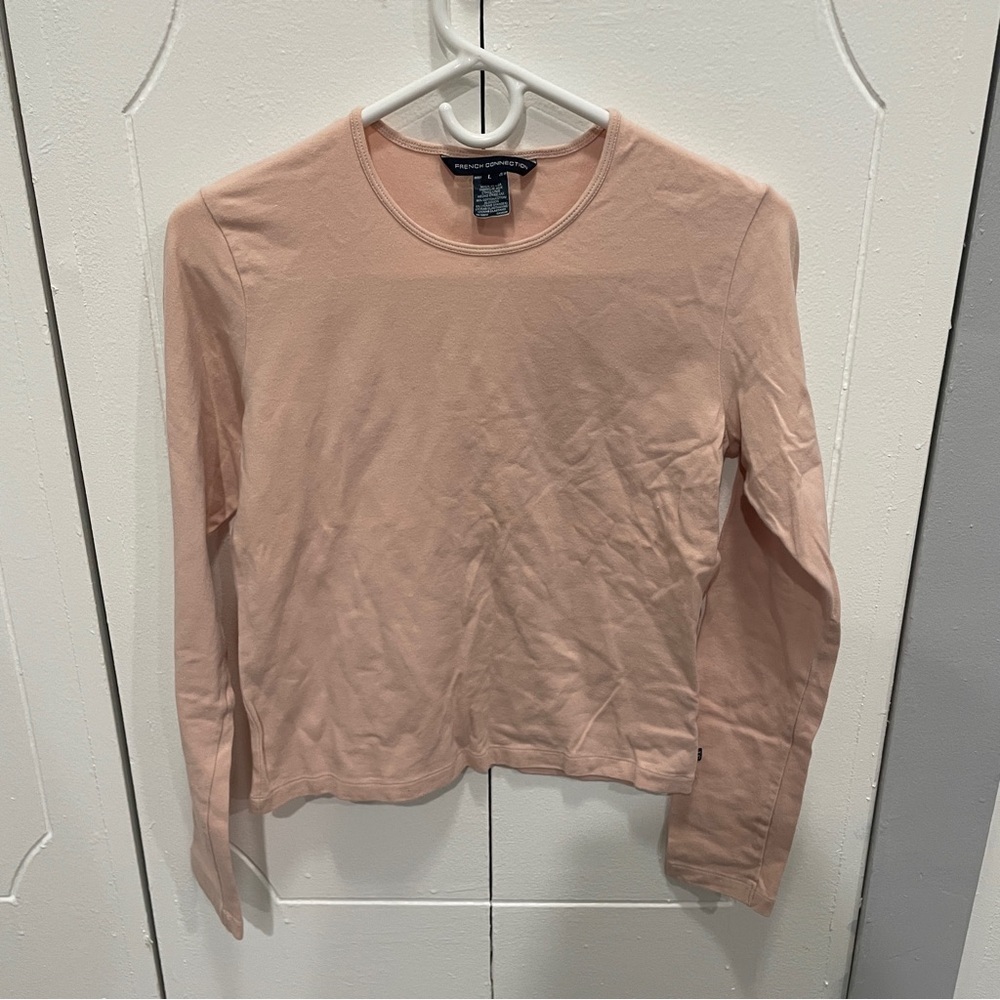 French Connection Light Pink Long Sleeve Shirt
